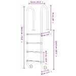 vidaXL Échelle de piscine 54x38x184 5 cm acier inoxydable 304