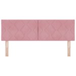 vidaXL Tête de lit design en blocs de diamant rose 144 cm Velours
