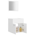 vidaXL Ensemble de meubles de salle de bain 2 Pièces Blanc Aggloméré