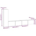 vidaXL Ensemble de meubles TV 3 Pièces Sonoma gris Bois d'ingénierie
