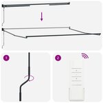 Store rétractable automatique vidaXL Rouge 500x300 cm