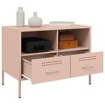 vidaXL Meubles TV 2 Pièces rose 68x39x50 5 cm acier laminé à froid