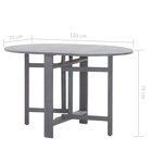 vidaXL Ensemble à manger de jardin 5 Pièces Bois d'acacia massif Gris