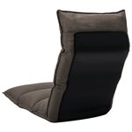 vidaXL Chaise pliable de sol Taupe Tissu