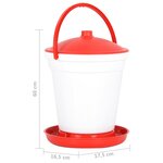 vidaXL Abreuvoir automatique pour volailles 18 L