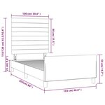 vidaXL Cadre de lit sans matelas gris clair 100x200 cm tissu