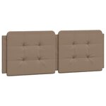 vidaXL Coussin de tête de lit cappuccino 120 cm similicuir