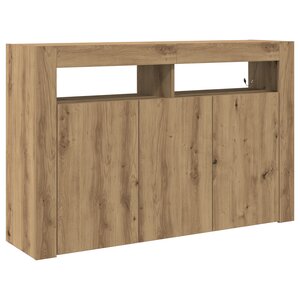 vidaXL Buffet Chêne artisanal Bois d'ingénierie 116 x 30 x 75 cm Buffet