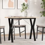 vidaXL Table à manger cadre en Y 100x50x75 5 cm bois pin massif acier
