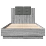 vidaXL Cadre de lit sans matelas sonoma gris 75x190 cm