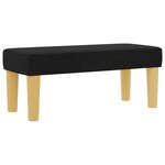 vidaXL Lit à sommier avec Matelas et Banc Noir 90x190 cm Tissu
