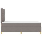 vidaXL Lit avec sommier et matelas taupe petit double en tissu