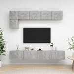 vidaXL Ensemble de meubles TV 5 Pièces Gris béton Bois d'ingénierie