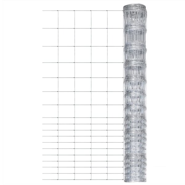vidaXL Clôture de jardin Acier galvanisé 50x1 5 m Argenté