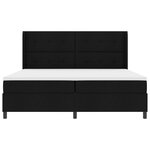Lit Box Spring vidaXL avec Matelas et LED Noir 200x200 cm Tissu
