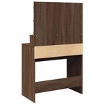 vidaXL Coiffeuse avec LED chêne marron 80x41x134 5 cm