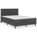 vidaXL Sommier à lattes de lit Gris foncé Tissu 180x200 cm