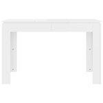 vidaXL Table à manger Blanc brillant 120x60x76 cm Bois d'ingénierie