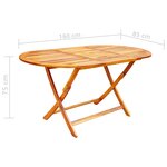 vidaXL Ensemble à manger d'extérieur pliable 7Pièces Bois d'acacia solide