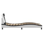 vidaXL Cadre de lit sans matelas blanc et noir 80x200 cm similicuir