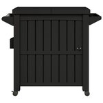 vidaXL Chariot de service 3 en 1 noir polypropylène