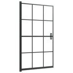 vidaXL Cabine de douche ESG 80x140 cm Noir