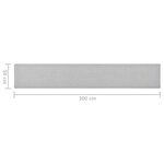 vidaXL Tapis de couloir Gris clair 50x300 cm