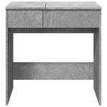 vidaXL Coiffeuse avec miroir gris béton 73x46 5x120 cm