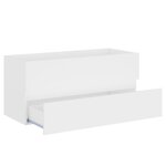 vidaXL Armoire d'évier avec lavabo intégré blanc bois d'ingénierie