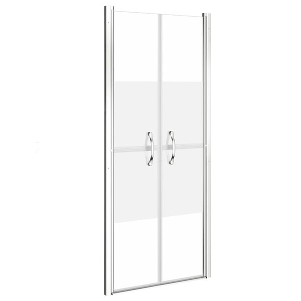vidaXL Porte de douche ESG demi-dépoli 91x190 cm