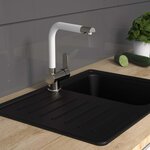 SCHÜTTE Mitigeur d'évier avec bec verseur haut RIO inox blanc mat