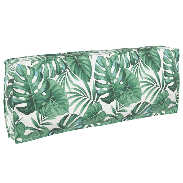vidaXL Coussin de Palette pour Dos à Motif de Feuilles 120x40x12 cm Tissu Oxford