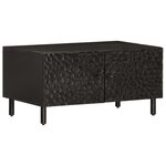 vidaXL Table basse noir 80x50x40 cm bois massif de manguier