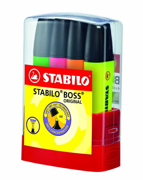 BOSS parade 4 Surligneurs BOSS STABILO