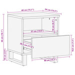 vidaXL Table de chevet 40x34x46 cm bois massif de récupération