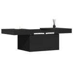 vidaXL Table basse noir 80x55x40 cm bois d'ingénierie