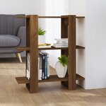 vidaXL Bibliothèque/Séparateur de pièce Chêne Marron 80x30x87 cm