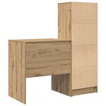 vidaXL Bureau avec rangement Chêne artisan Bois d'ingénierie