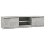 vidaXL Meuble TV Gris béton 140x40x35 5 cm Bois d'ingénierie