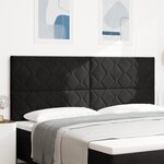 vidaXL Tête de lit Design en Blocs de Diamant Noire 200 cm Velours