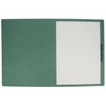 Chemise Carte Lustée simple 24 x 32 cm avec élastiques et étiquette de dos Vert COUTAL