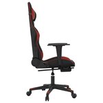 vidaXL Chaise de jeu de massage repose-pied Noir&Bordeaux Similicuir