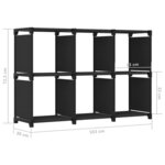 vidaXL Étagère d'affichage 6 cubes Noir 103x30x72 5 cm Tissu