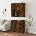 vidaXL Buffet haut Chêne fumé Bois d'ingénierie