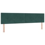 Lit Box Spring vidaXL avec Matelas Vert Foncé 200x200 cm Velours