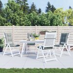 vidaXL Coussins de chaise à dossier haut lot de 4 gris clair mélangé