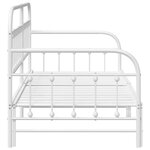 Cadre de Lit Daybed vidaXL avec Lit Gigogne Blanc 100x190 cm en Acier