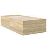 vidaXL Cadre de lit sans matelas chêne sonoma 75x190 cm