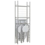 vidaXL Ensemble à dîner pliant 3 Pièces et étagère de rangement MDF acier