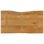 vidaXL Dessus de table 120x60x3 8 cm bord vivant bois massif manguier